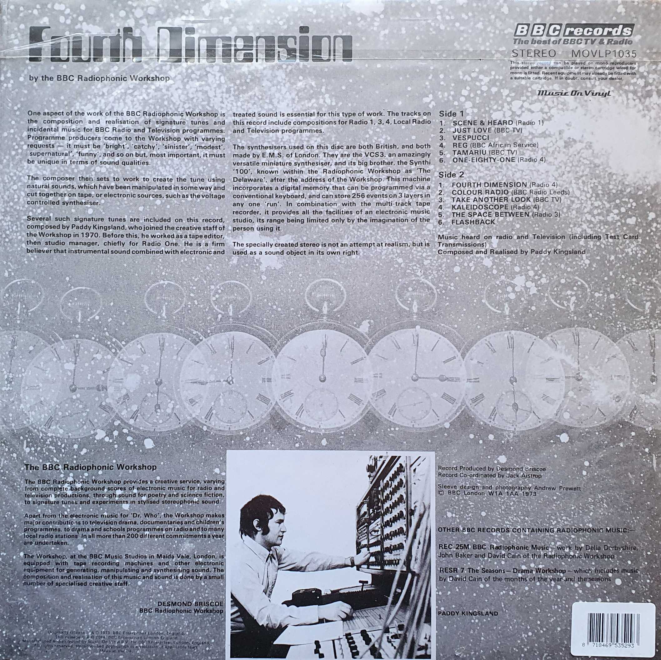 Picture of MOVLP 1035 The fourth dimension by artist Paddy Kingsland / BBC Radiophonic Workshop from the BBC records and Tapes library